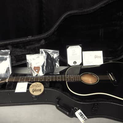 Gibson Dealer Select J-45 - Ebony Gloss, Ebony FB, Bridge and Pins image 11