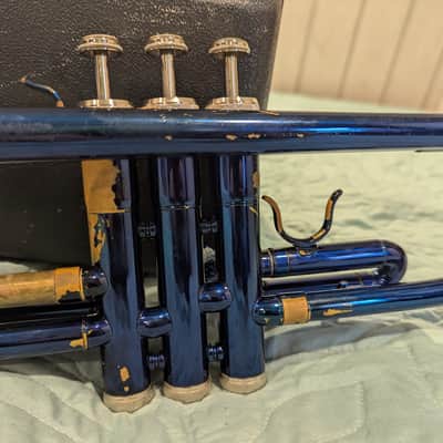 blue Merano Student Beginner Trumpet with Mouthpiece and Carrying Case image 15
