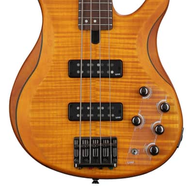 Yamaha TRBX604FM 4-string Bass Guitar - Matte Amber image 1