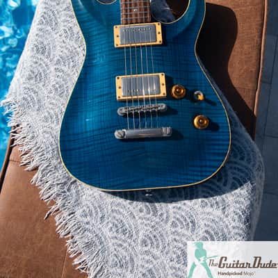 Late 90's ESP Horizon Custom Classic - Neck Through - See Through Blue w a KILLER AAA Flamed Maple Top - Made In Japan - Pro Set Up w Perfect Frets/Action/Intonation! image 12