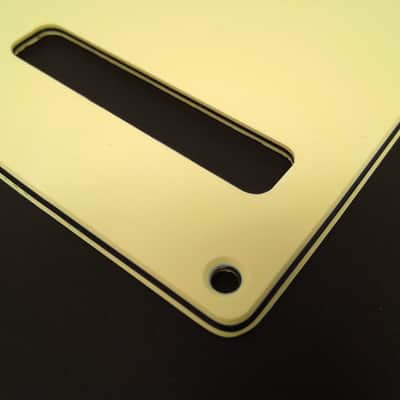True Custom Shop® Dark Cream 3ply Modern Tremolo Spring Cover for Fender Standard  Stratocaster image 2