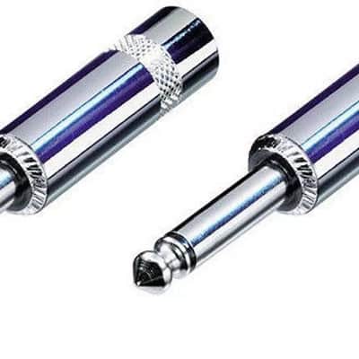 (2) Two Genuine REAN by NEUTRIK NYS224 Mono 1/4" Cable Mount Jack Nickel Plated image 1