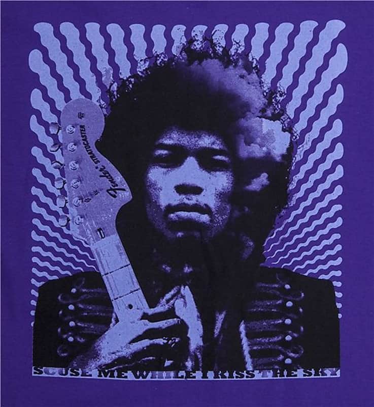 Fender Jimi Hendrix "Kiss the Sky" T-Shirt, Purple, XXL 2016 image 2