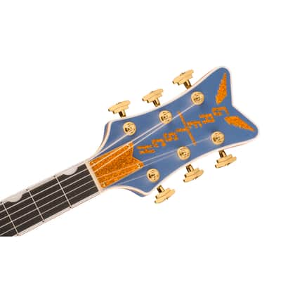 Gretsch Professional Collection Falcon Hollow Body Bigsby Cerulean Smoke - Semi Acoustic Guitar image 5