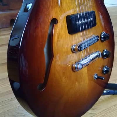 Hamer Artist Korina P90 Semi-Hollow Electric Guitar JazzBurst image 4