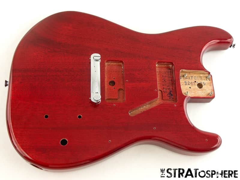 Fender Squier Paranormal Strat-O-Sonic BODY & HARDWARE Crimson Red Transparent. image 1
