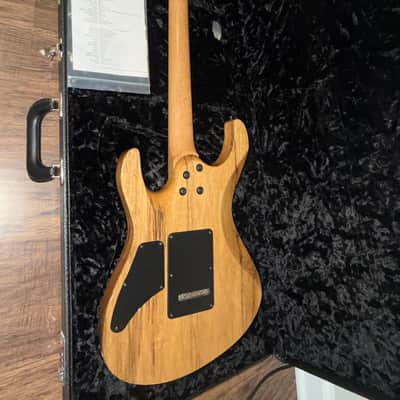 Suhr Custom modern s waterfall burl maple top black limba body image 14