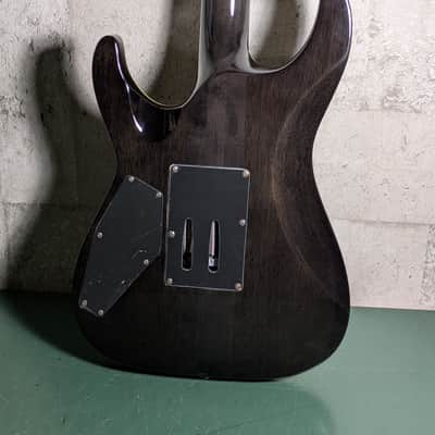 ESP Horizon Kiko 27 Frets Heel Cut 2013 See Thru Black Grass Roots image 10