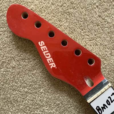 Red Left Handed Maple Wood Guitar Neck, 22 Frets Rosewood Fingerboard Fretboard image 6