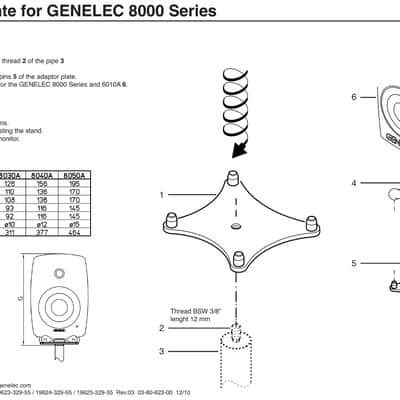 Genelec 8030-408 - Stand Mounting Plates for 8030A Iso-Pod PAIR image 3