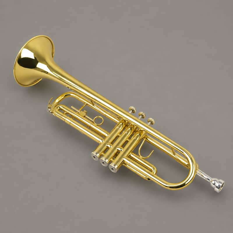 Professional Bb Trumpet for Students & Beginners – Brass B Flat Trumpet Set with Hard Case, Mouthpiece, Gloves, Cleaning Cloth & Shoulder Strap | School Band & Concert Instrument image 1