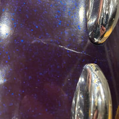 Vintage 1966 Slingerland Tom Drum 8 x 12 Blue Sparkle image 4