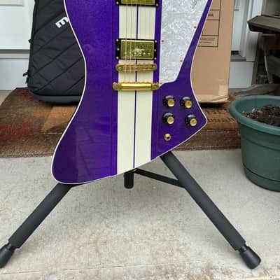 Kauer Banshee - Deep Purple Flake with White Racing Stripes image 3