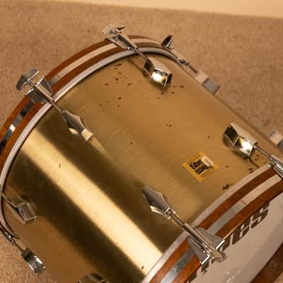 Vintage Fibes 14x18 "Brushed Brass" Bass Drum image 2