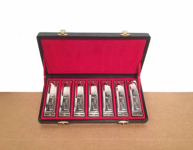 Soul Man Diatonic Harmonica 7 Piece Set + Hard Case image 1