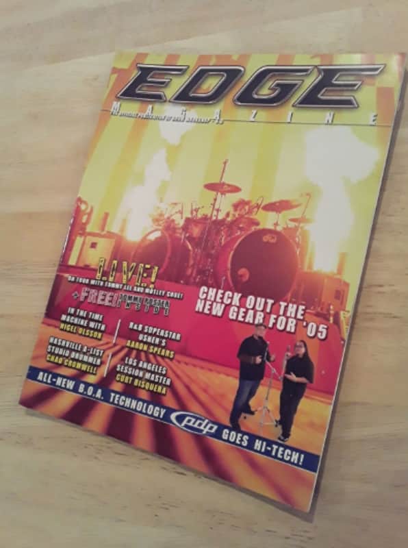 Vintage DW " Edge " Magazine from 2005 ( * Tommy Lee Poster still inside it * ) image 1