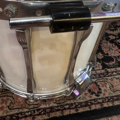 Vintage Ludwig 14x12 Marching Snare Drum White Monroe USA #3180885 w/ Strap image 6