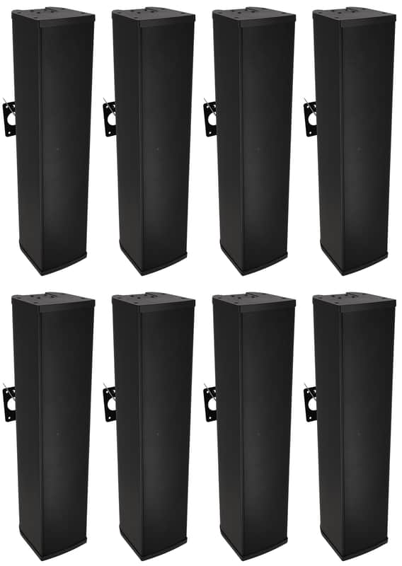 (8) Rockville WET ARRAY 100 BLACK 100w Wall Mount Array 70V Commercial Speakers image 1