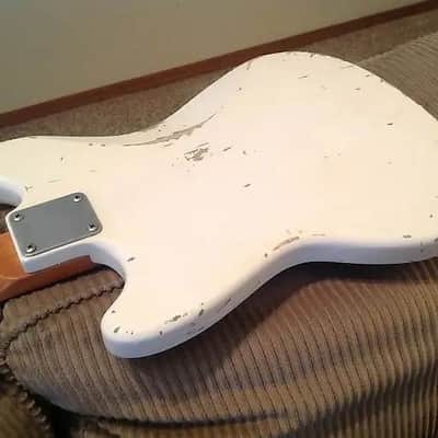 Luthiers Vault Custom Shop Carbonita Mustang Partscaster Relic - Flat Worn White image 11