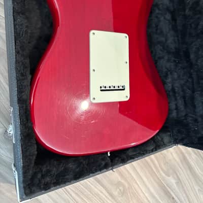Fender American Deluxe Stratocaster with Rosewood Fretboard 2002 - 2003 - Aged Cherry Burst image 9