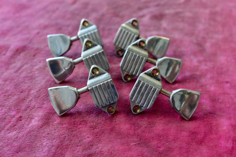 Vintage 1960s Gibson Nickel Waffleback Tuner Set - Tal Farlow, Martin Gibson Acoustic image 1