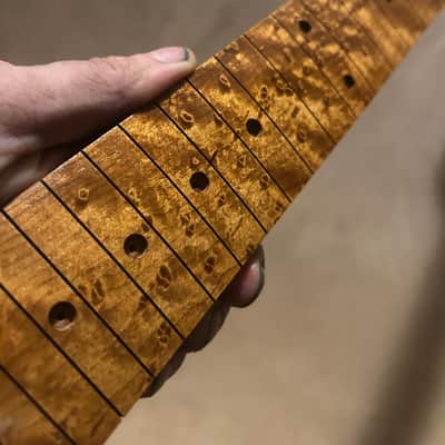 EXTREMELY RARE QUARTERSAWN ROASTED BIRDSEYE STRAT GUITAR NECK FITS FENDER & WARMOTH image 6