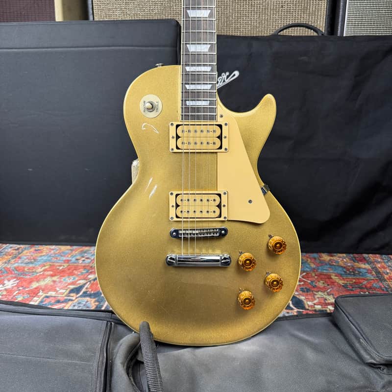 *Video* Aria Pro II Les Paul Gold Top Model LS600 Slab Mahogany - 1980 image 1