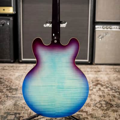 Epiphone ES-335 Figured Semi-hollow Electric Guitar - Blueberry Burst image 8