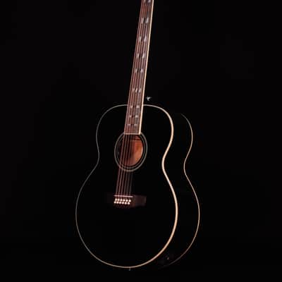 Ibanez AJ7012M1E Artwood Jumbo 12-String A/E Acoustic Guitar, Black image 6
