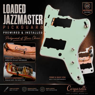 Carparelli Loaded Jazzmaster® Pickguard Wiring Kit – Prewired & Installed on Your Choice of Pickguard image 5