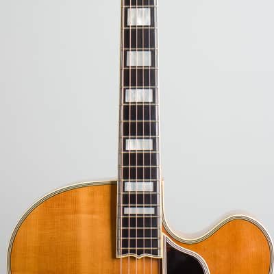 Stromberg  Deluxe Cutaway Arch Top Acoustic Guitar (1954), ser. #635, original brown hard shell case. image 8