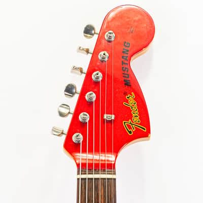 Fender Mustang MG69 MIJ 2012 Candy Apple Red Matching Headstock w/ Gig Bag image 5