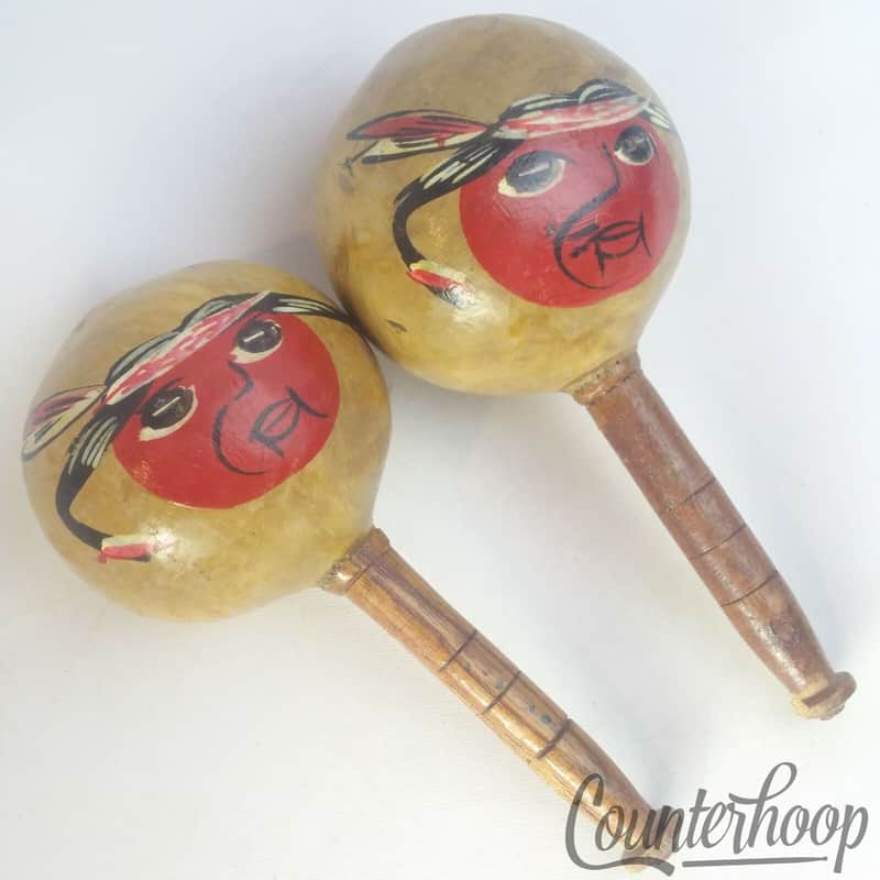 *Maracas Venezuelan Shakers Set Vintage Latin Percussion Instruments Accessories image 1