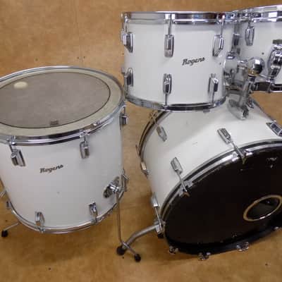 Rogers New England White 4 Piece Drum Kit 1970's image 2