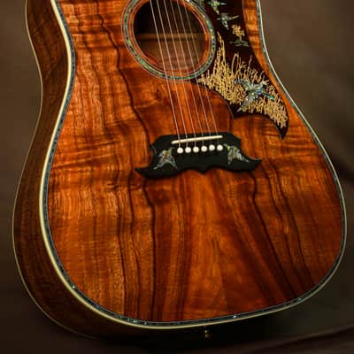 Gibson Dove Custom Shop Koa Masterpiece Acoustic Guitar Hummingbird image 18
