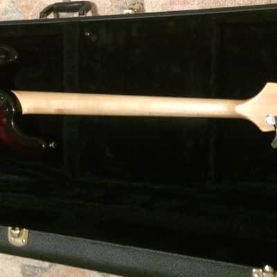 USA Hamer Cruise Bass 1996 Black Cherry Burst w/ 2 Tek Bridge & Seymour Duncan Pickups image 7