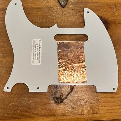 Warmoth Telecaster pickguard white 1-ply 5-hole 50’s image 2