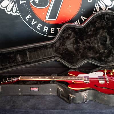2015 Epiphone Casino CH Cherry Red Hollow-Body Electric Guitar w/Hard Case image 13