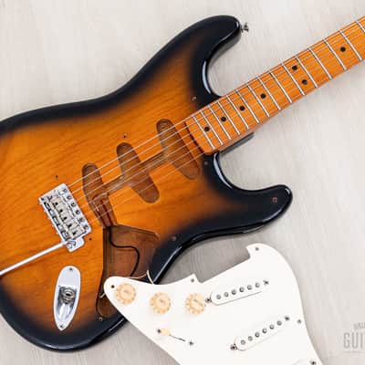 1997 Fender American Vintage '57 Stratocaster Sunburst w/ Hangtags, Tweed Case image 22