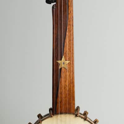 H.E. Bailey  5 String Fretless Banjo (1881), original brown coffin case. image 8