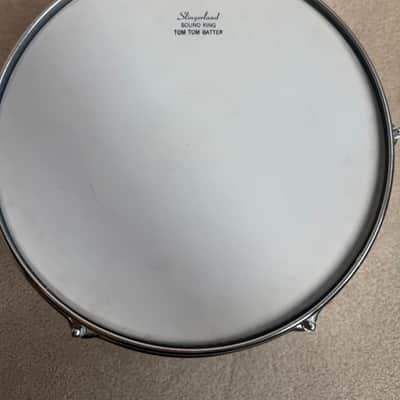 Slingerland Vintage 12” x 8” Chrome Tom Drum - Brass Hoops 60s - Chrome image 10