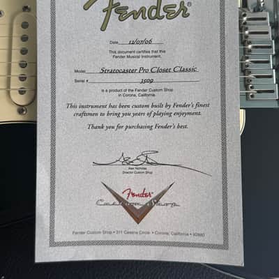 Fender Stratocaster Pro Closet Classic Custom Shop 2006 - Black image 13