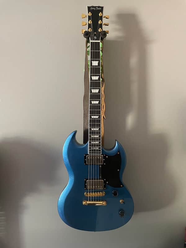 Harley Benton SG Pelham Blue Metallic image 1