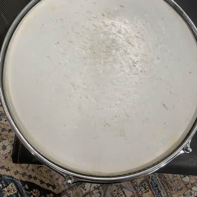 Slingerland 8x12" Rack Tom - White Satin Flame (Niles Gold Badge) image 5