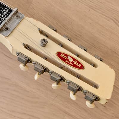 1967 Mosrite Melobar Walt Smith Electric Lap Steel Guitar White, 100% Original w/ Case image 4