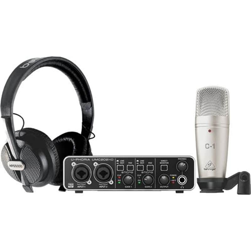 Behringer U-Phoria Studio Pro Complete Recording Bundle with UMC202HD USB Audio Interface image 1