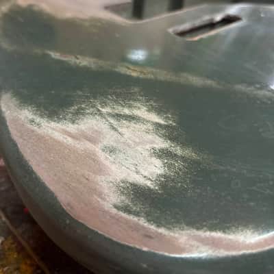 Stratocaster Body, Nitro paint, Dark green relic, 100% handcrafted in Italy image 4
