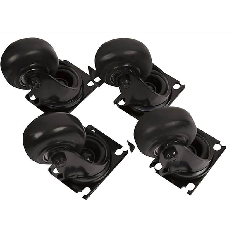 771-1060-000 Fender Fortis F-18 Subwoofer Casters - 4 New Amp Wheels Black image 1