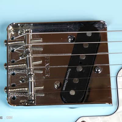 FREE SHIP! FENDER 69 TELECASTER THINLINE + OHSC Rare Daphne Blue F-Hole 7 Pound Tele Guitar image 10