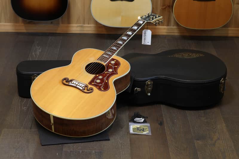2000 Gibson Custom Shop J-200 Koa Jumbo Acoustic Guitar Natural + OHSC